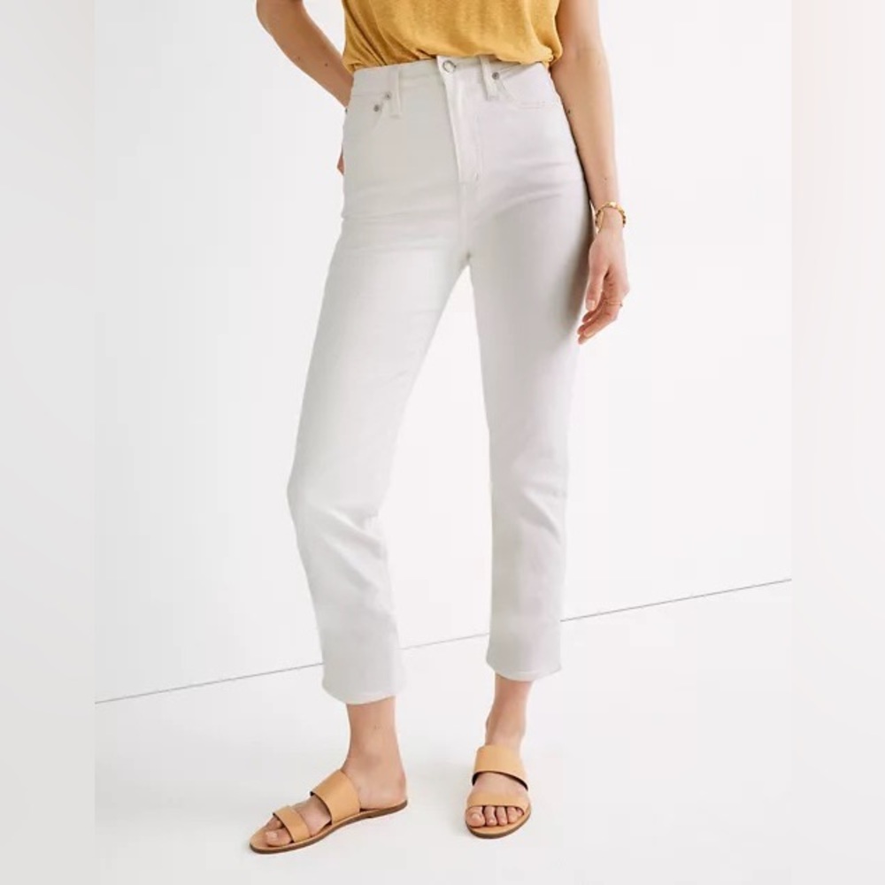 Madewell Classic Straight Jeans in Tile White